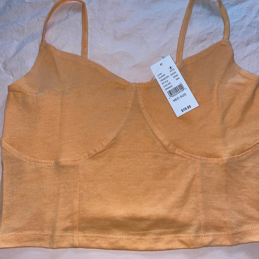 NWT Orange Cropped Cami / Tank Top